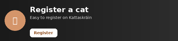 Skráðu kisuna þína